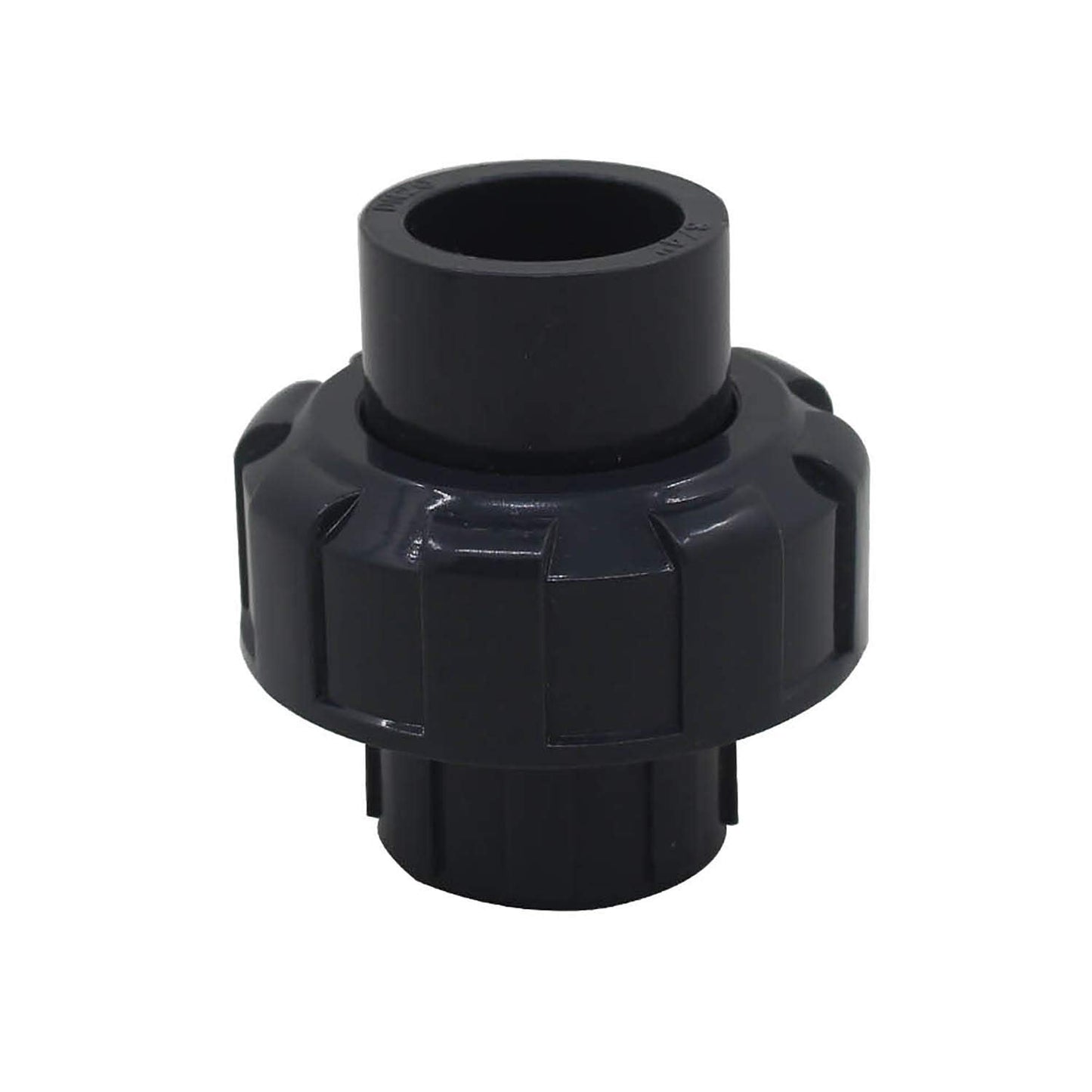 PVC Socket Union 20 25 32 40 50 63 75 90 110mm Swimming Pool Socket Pump Union Fitting PVC Pipe Union with o Ring Coupling Plastic (Inner Diameter