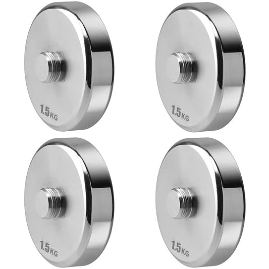 4 Pieces 1.5kg Weight Plates for 10kg Steel Dumbbells (4?1.5kg)