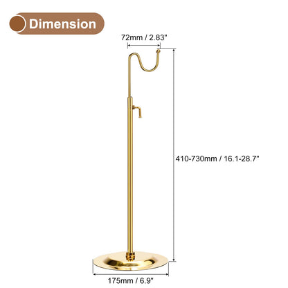 sourcing map Purse Display Stand Adjustable Tabletop Single Hook Handbag Rack Stainless Steel Bag Holder for Retail Boutique Store - Gold
