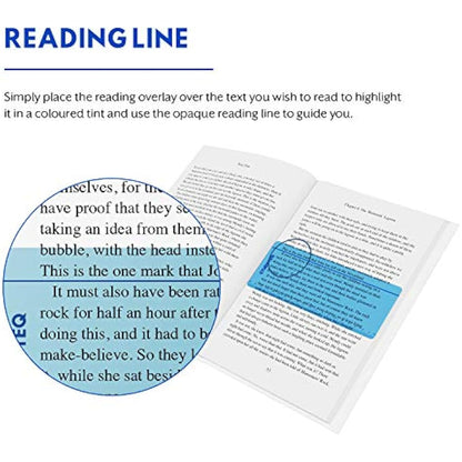 Studyteq 15 x Professional Dyslexia Coloured Reading Overlays And Rulers + Protective Case | Reading Tracking Rulers for Visual Stress, Dyslexia, Irlens Syndrome, and ADHD