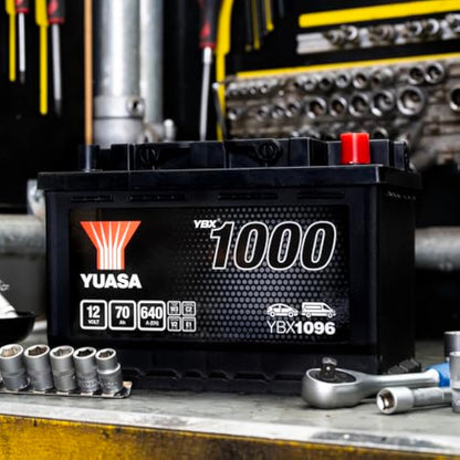 Yuasa YBX1096 12V 70Ah 640CCA Sealed Maintenance Free High Performance Car Battery