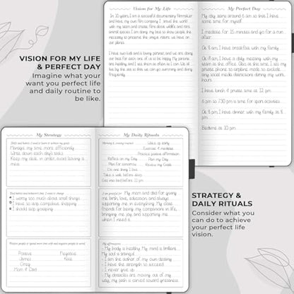 GoGirl Planner and Organizer for Women - Pocket Size Weekly Planner, Goals Journal & Agenda to Improve Time Management, Productivity & Live Happier. Undated – Start Anytime, Lasts 1 Year – Black