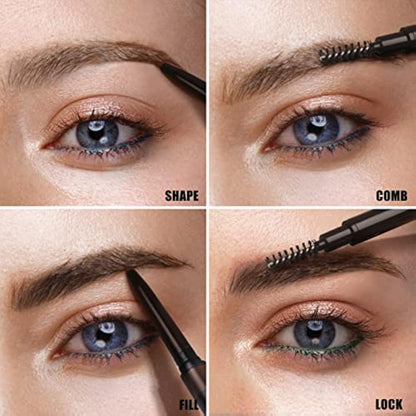 Eyebrow Pencil Natural Look, Black, Easy To Use, Long-Lasting, Waterproof, Precise Application, Vegan & Cruelty-Free 0.08g (105#Black)