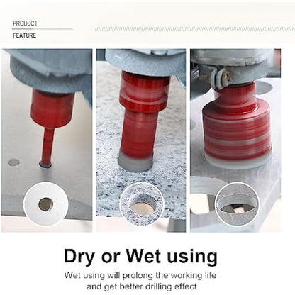 SHDIATOOL Dry Diamond Drill Core Bits 4pcs/Set Dia 20/25/35/50mm Vacuum Brazed M14 Connection for Tile Porcelain Granite Marble