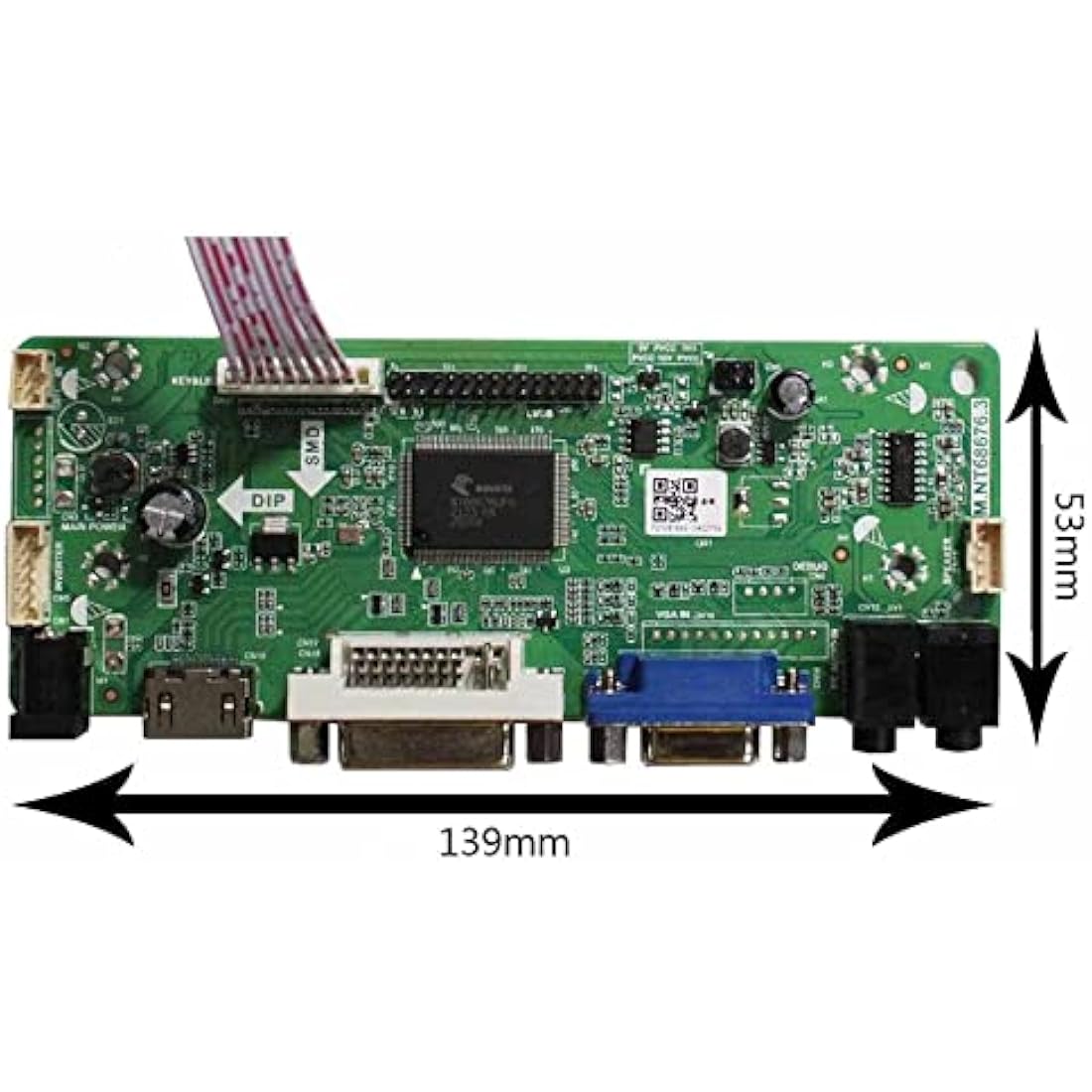 VSDISPLAY VGA DVI LVDs Controller Board 30 pin for 21.5" 1920x1080 LM215WF4-TLE9 23" LC230EUE-TDA1 LM230WF5-TLD1 LCD Screen