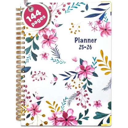 BLESWIN 2025-2026 Planner, 12 Months A5 Diary Week to View, JUL.2025-JUN.2026, Weekly Organiser Notebook, Weekly Planner Spiral Bound with Inner Pocket, Academic Diary for Life Work
