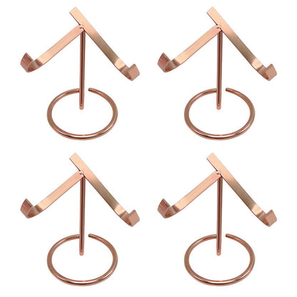 BDKMMS Crystal Display Stand, 4Pcs Metal Crystal Heart Stones Ball Holder Mineral Specimen Easel Holder for Geodes Agate Fossils Plates Collection