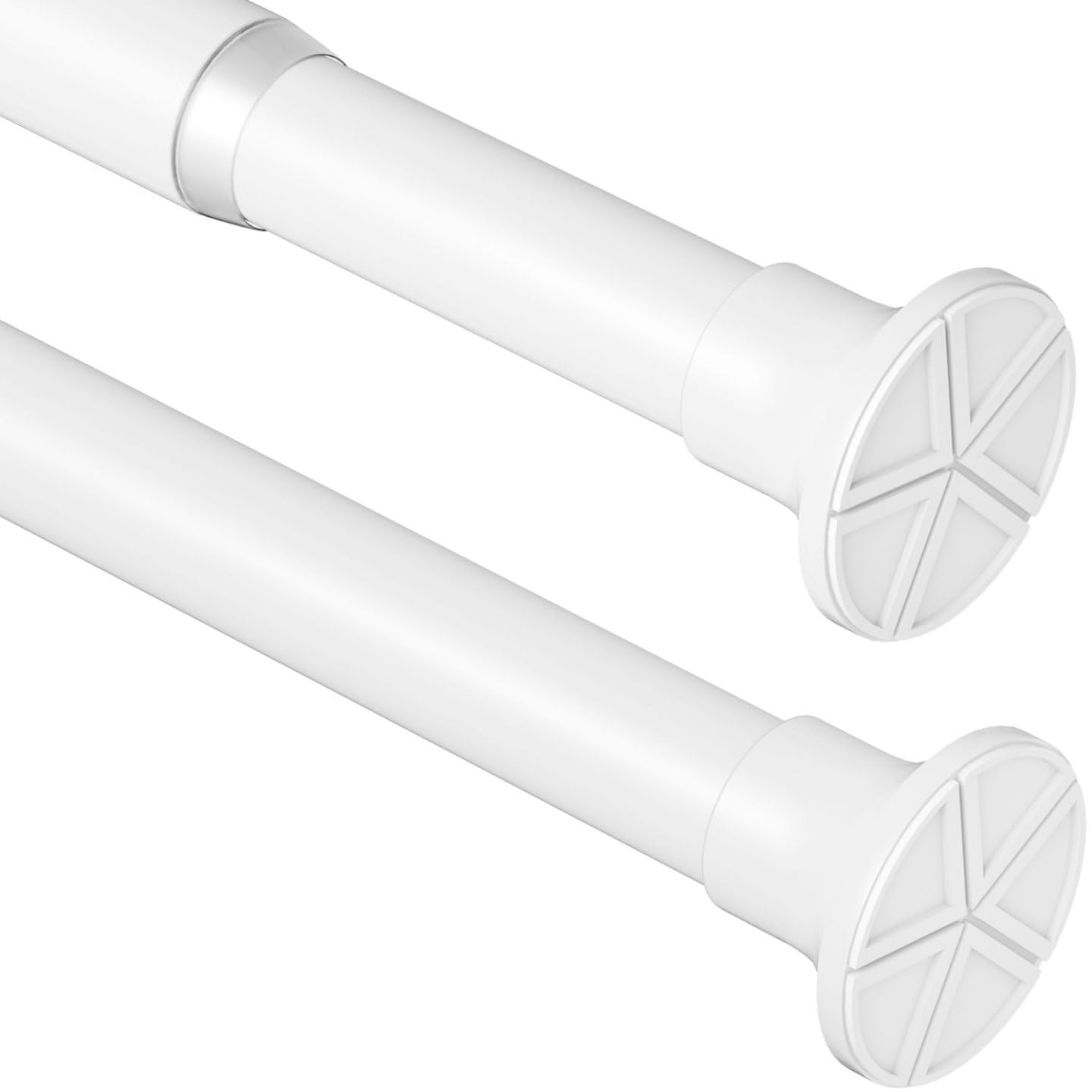 Shower Curtain Pole Extendable Tension Rod No Drill Curtain Rod Adjustable for Shower Curtain, Kitchen, Wardrobe