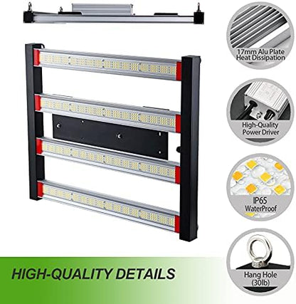 LinQool LED Grow Light 240w，3X3ft Dimmable Plant Grow Light UV IR,Sunlike Full Spectrum for Indoor Plants Seeding Veg and Bloom Plant Growing Lamps
