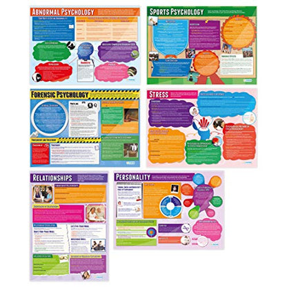 Psychology in Action Posters - Set of 6 | Psychology Posters | Gloss Paper measuring 850mm x 594mm (A1) | Psychology Charts for the Classroom | Education Charts by Daydream Education
