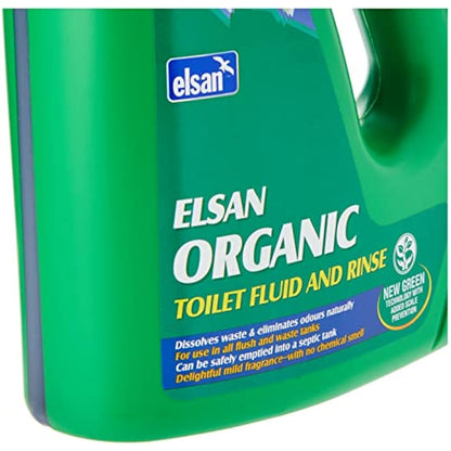 Elsan ORG02 Organic Toilet Fluid for Motorhomes, Green, 2 Litre