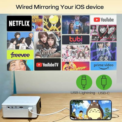 Mini Projector, YOTON Y3 14000 Lumen Portable Phone Home Projector, 2025 Upgraded with 50% Zoom HD 1080P Supported, Small Projectors Compatible TV Stick, iOS, Android, Laptop, PS5