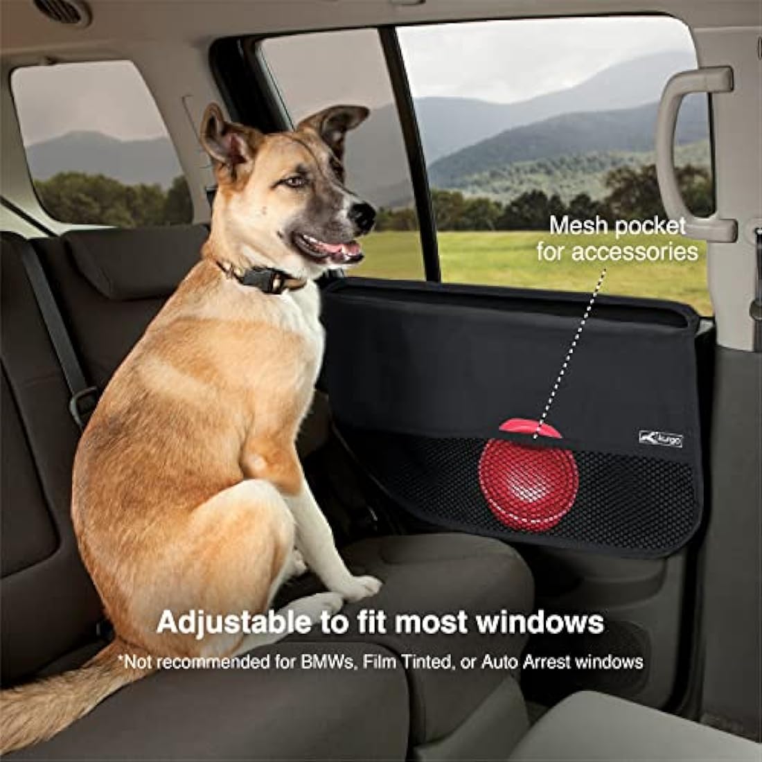 Kurgo Car Door Guard, Dog Car Door Protector, Easy Installation, Waterproof & Stain-Resistant, 2-Pack, Black