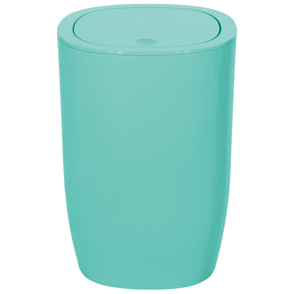 Spirella Waste Bin Bathroom Accessories, Polystyrene, 25 x 17 x 17 cm, Polystyrene, mint, 25 x 17 x 17 cm