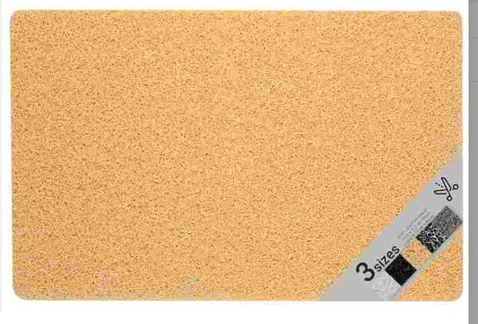 COSYLAND Non-Slip Shower Mat 40 x 100 cm - Shower Mat Non-Slip with Drain - Soft PVC Loofah Non-Slip Mat Bath - Quick Drying Bath Mats - (Natural)