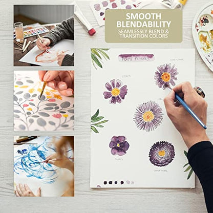 NUCASSO Watercolour Paper Pad - Pack of 2 - A3 x 30 Sheets – Natural White 300 GSM Student Grade, Cold-Pressed, Glue Bound Water Colour Sketchbook for Wet, Dry & Mixed Media (30 Sheets x 2 Packs)