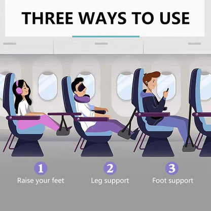 Flintronic Airplane Footrest, Portable Plane Foot Hammock, Travel Essentials Hammock with Support Plates, No Feet Clashing