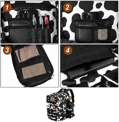 LHI Tactical Military Backpack for Men and Women 25L/35L Army Assault Pack Bag Small Rucksack with Bottle Holder