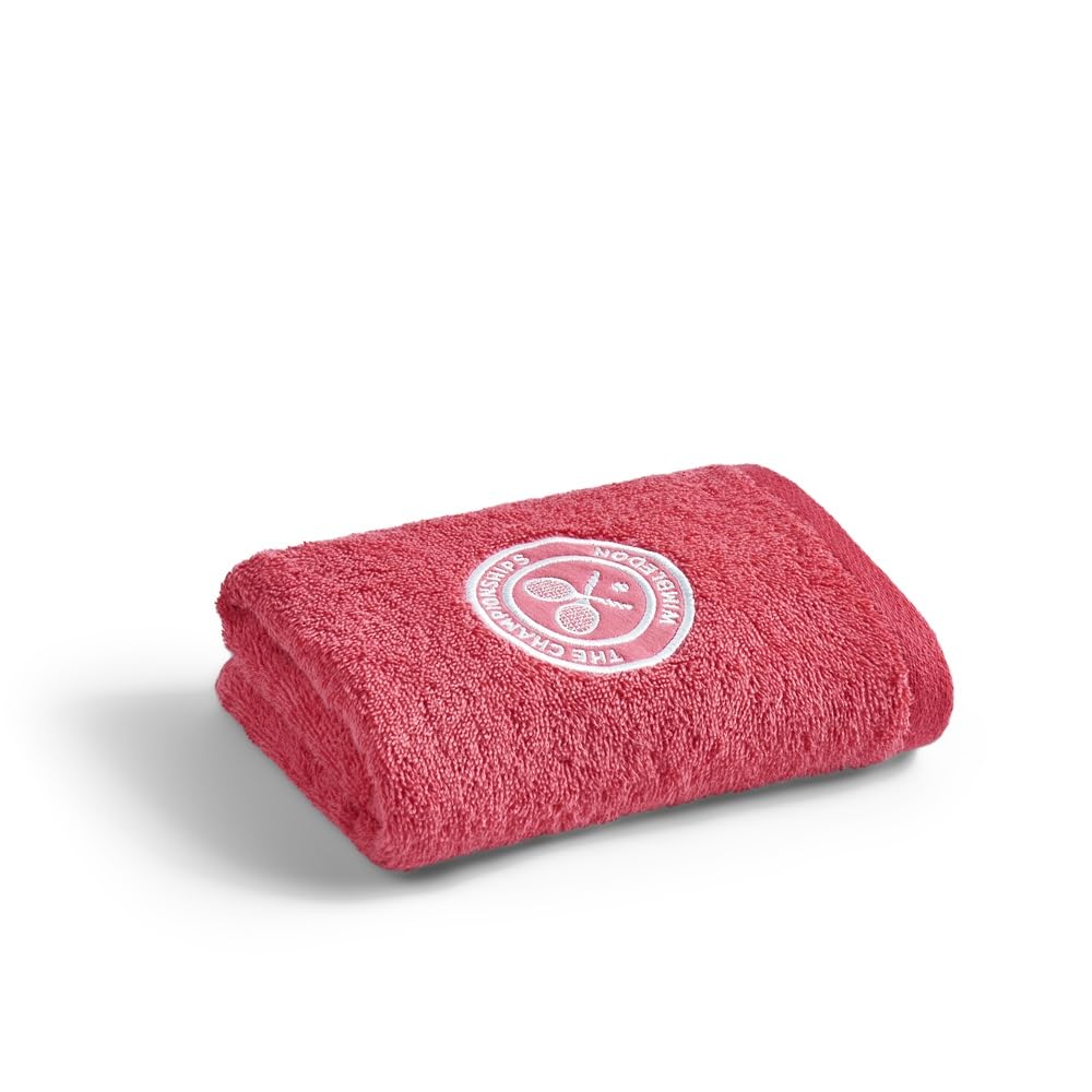 Wimbledon Guest Towels | Pack Of 2 | 40cm x 70cm | Soft Cotton | Official Tennis Championships Merchandise | 2026 Seasonal Colours | Pink