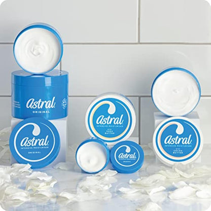 Astral Face & Body Intensive Moisturiser Cream 500ml (Pack of 3)