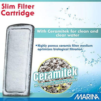 Marina Bio-Carb Carbon Slim Filter Tropical Cartridge, Pack of 3,Small