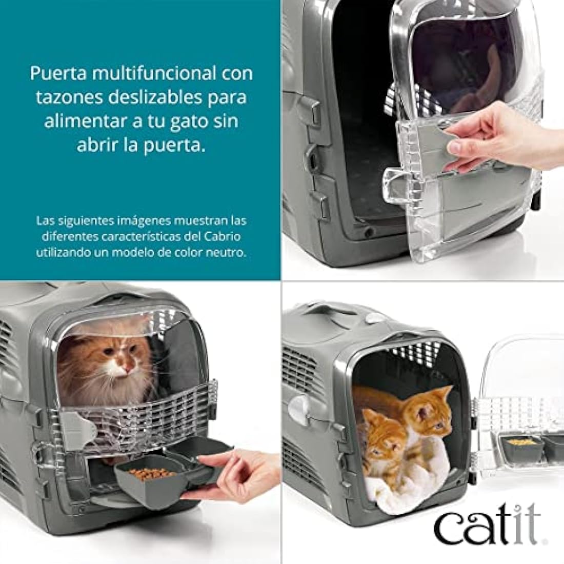 Catit Cabrio Cat Carrier, Turquoise