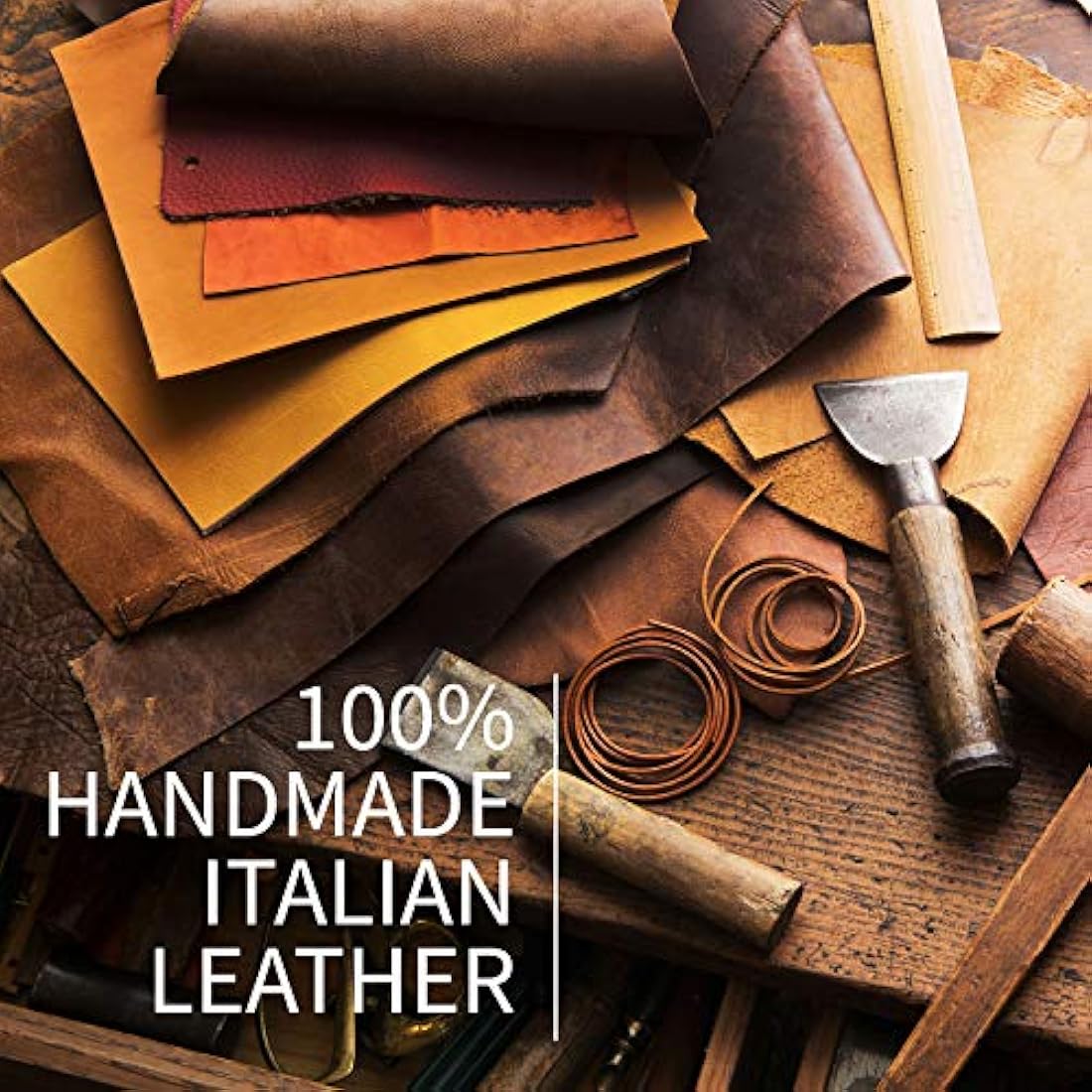 Document Holder in 100% Genuine Full Grain Hammered Leather - Handmade by Expert craftspeople - Spacious and Safe, Perfect for Meetings and Lessons - with Magnetic Closure - Rope