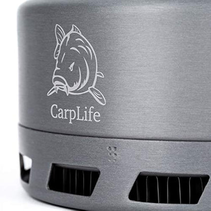 Camping and Fishing Lightweight Aluminium Convection Fast Boil Kettle - CarpLife Hand Finished in the UK Rapid Boil Convection Fishing Kettle 1.1L Capacity - USA 550 Paracord Handle