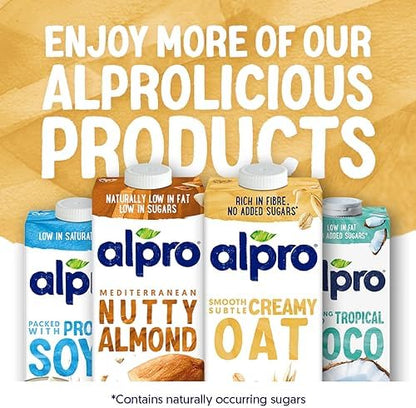 Alpro Barista Foamable Oat Plant-Based Long Life Drink - Great for Coffee Foam - Vegan Dairy Free & Lactose Free - 1L (Pack of 8)
