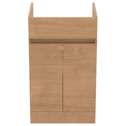 Ideal Standard Bathroom Vanity Units Eurovit+ 50cm floor standing vanity unit with 2 doors, R0255Y8, Natural Oak