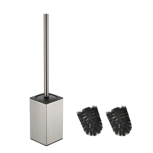 BGL Toilet Brush Brush Nickel, Stainless Steel Toilet brush Holder, Square Wc Brush
