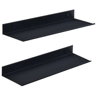 HNVNER Black Bathroom Shelves No Drill, Metal Shower Caddy 2 Pack, 40 cm