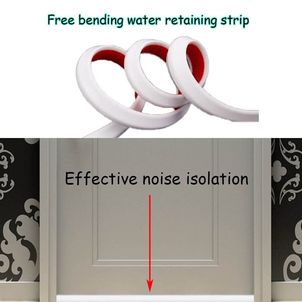 100CM Wet Room Floor Barrier, Shower Water Barrier, Shower Tray Seal, Silicone Water Retaining Strip, Shower Floor Water Barrier