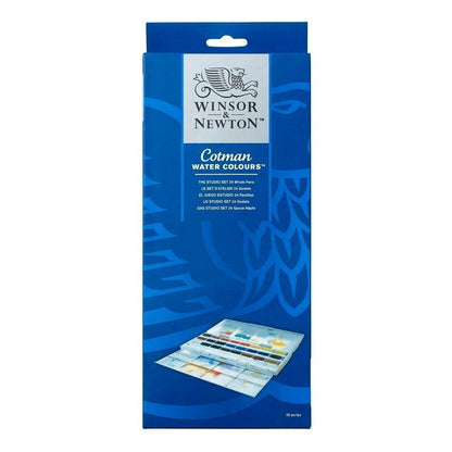 Winsor & Newton, Cotman Watercolour, 'Whole Pan Studio Set' , 24 x Whole Pans.
