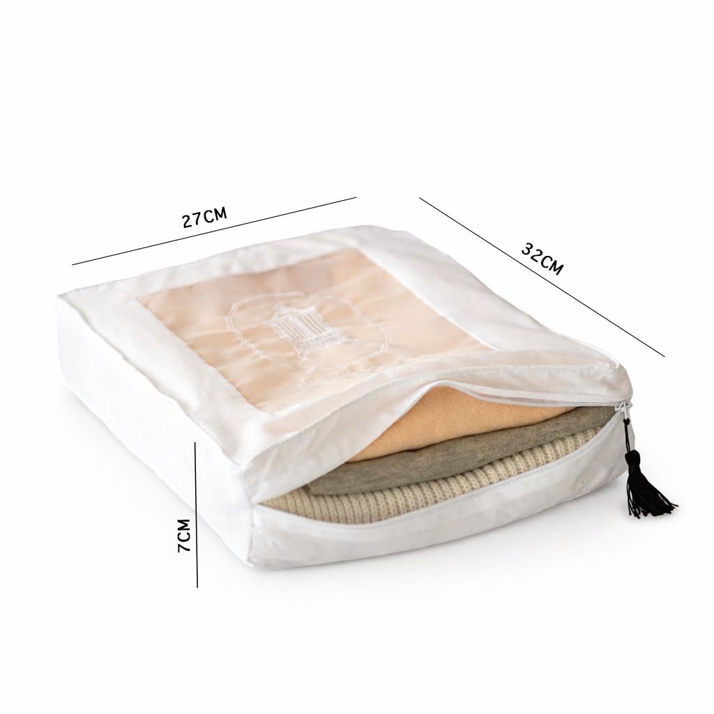 Total Wardrobe Care Cashmere Storage Bag Organiser. Anti-Moth, Breathable, Soft, Zipped Storage Bag To Protect Your Clothes From Dust