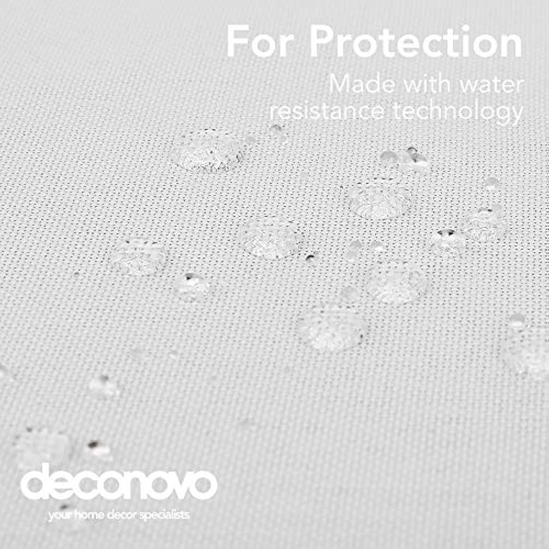 Deconovo Faux Linen Tablecloth Rectangle Water Resistant Table Cloth for Dinning 52x90in(132x229cm) White