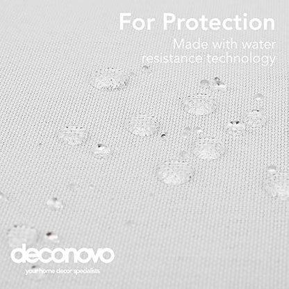 Deconovo Faux Linen Tablecloth Rectangle Water Resistant Table Cloth for Dinning 52x90in(132x229cm) White
