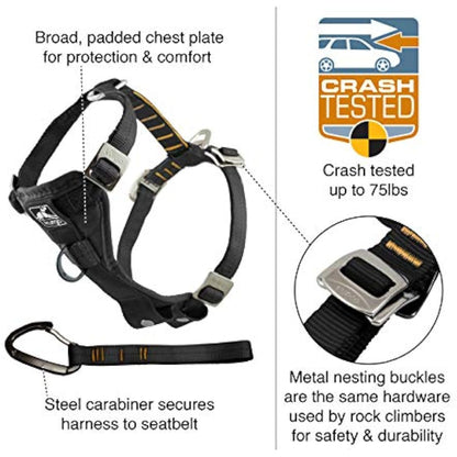 Kurgo, Enhanced Strength Tru-Fit Smart Harness for Dogs, Ink Blue, Extra Large
