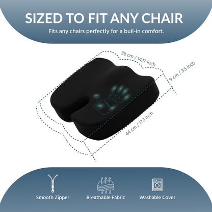 Home Sense Memory Foam Seat For Cushion Chair and Armchairs, Posture Support, Breathable And Soft, Car Seat, Comfort, Lumbar Support