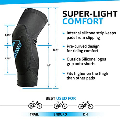 7 IDP Transition Knee Pads - Black/Blue (XL)