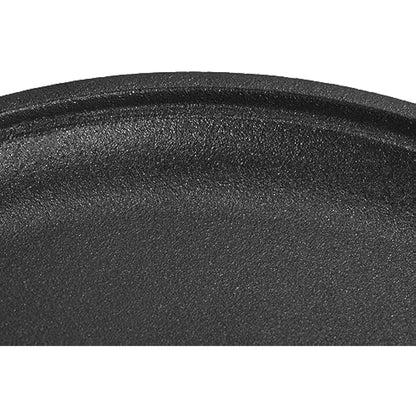 Cast Iron Skillet Pan, Pre-Seasoned Round Griddle Pan for Pancakes, BBQ, Pizza Pan with Handles (31 cm)