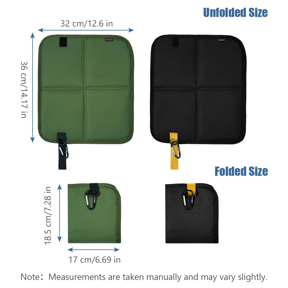 HOTUT Outdoor World Folding Sit Mat, 2 Pcs Camping Seat Mat, Waterproof, Moisture-Resistant, Compact Foldable Cushion, Portable Sitting Cushion