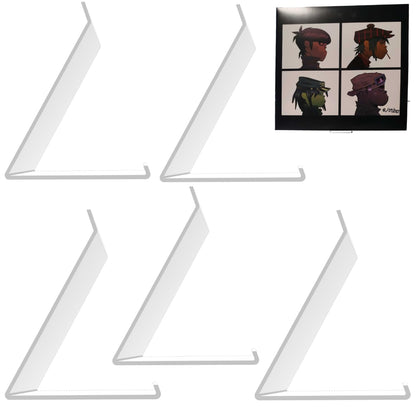 Print It Uk Now Playing Vinyl Record Stand Display Holder (5 Pack - White)