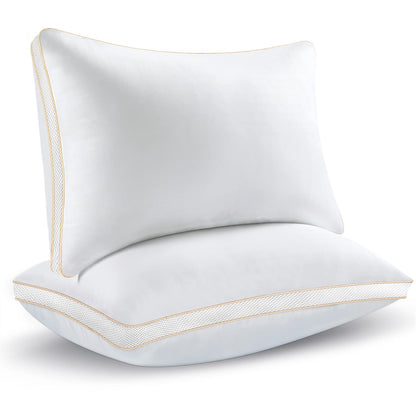 Sofslee Pillows 2 Pack , Hotel Hypoallergenic Bed Pillows for Neck Pain, Luxury Sleeping Pillows of 2 for Side and Back Sleepers, Down Alternative