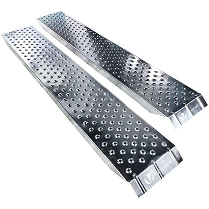 VOUNOT Loading Ramps, 2 Steel Ramps Heavy Duty for Van, Lawnmower, ATV, Quad Motorcycle, 400 kg Max Loading, 135 x 23 cm