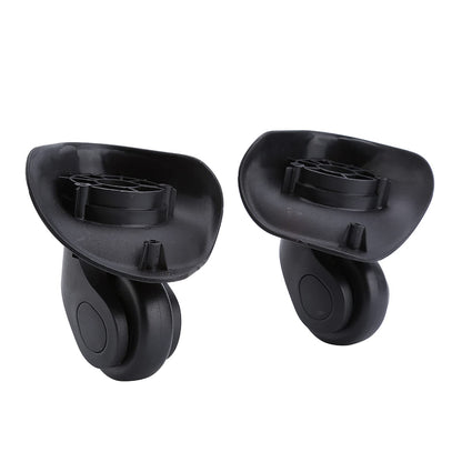 Tyenaza Luggage Replacement Wheels, 2 Black Swivel Casters, 360° Rotation