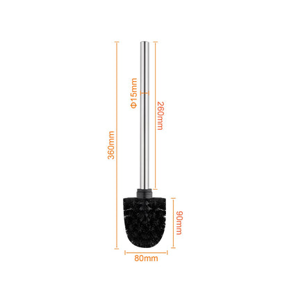 Ibergrif Black Toilet Brush 4PCS with Stainless Steel Handle M34155