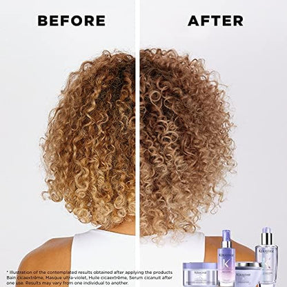 Kérastase Blond Absolu, Conditioning Leave-In Hair Serum, Overnight Treatment, For Lightened or Highlighted Hair, With Hyaluronic Acid & Edelweiss Flower, Sérum Cicanuit, 90ml