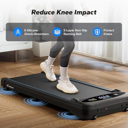 MERACH Walking Pad Treadmill for Home, Under Desk Treadmill, Walking Treadmills 3 in 1 for Home/Office, 265LBS Capacity, 2.75HP Portable Treadmills with Magnetic Remote Control, LED Display