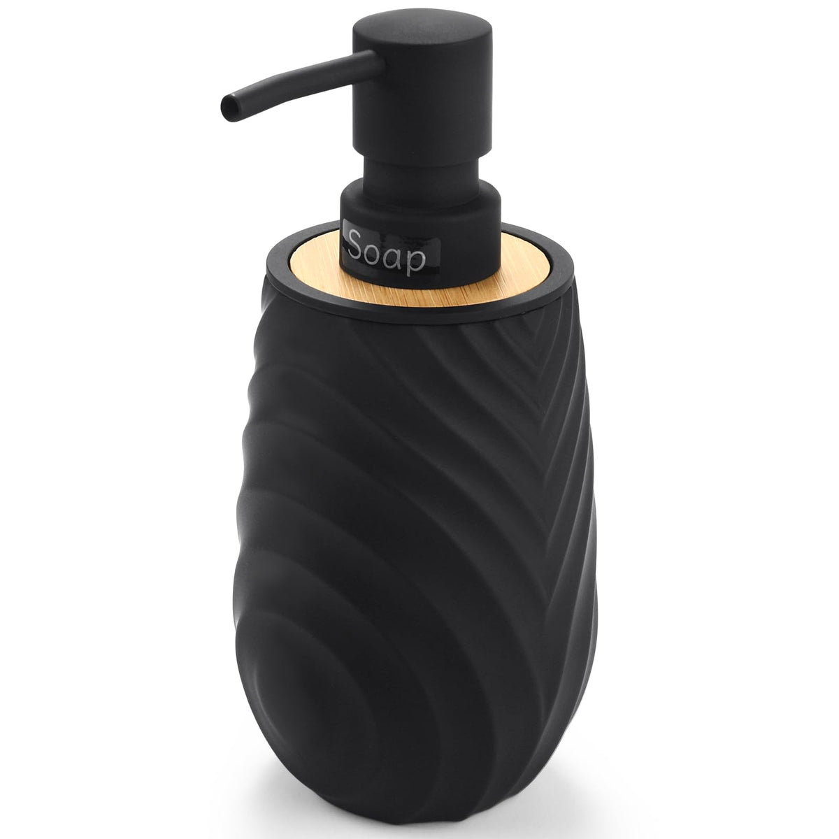 Hand Soap Dispenser Bathroom Bamboo with Texture, Soap Dispenser Kitchen